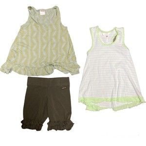 Pre-Owned Matilda Jane Girls Size 10. 4 piece Lot  Shorts Tank Top Jacket Hood